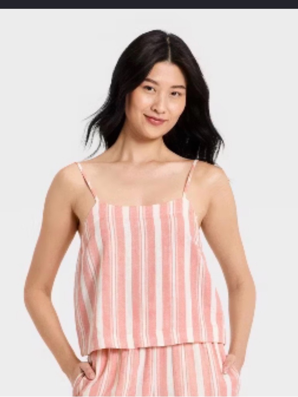 NWT Red & White Striped Spaghetti Strap
